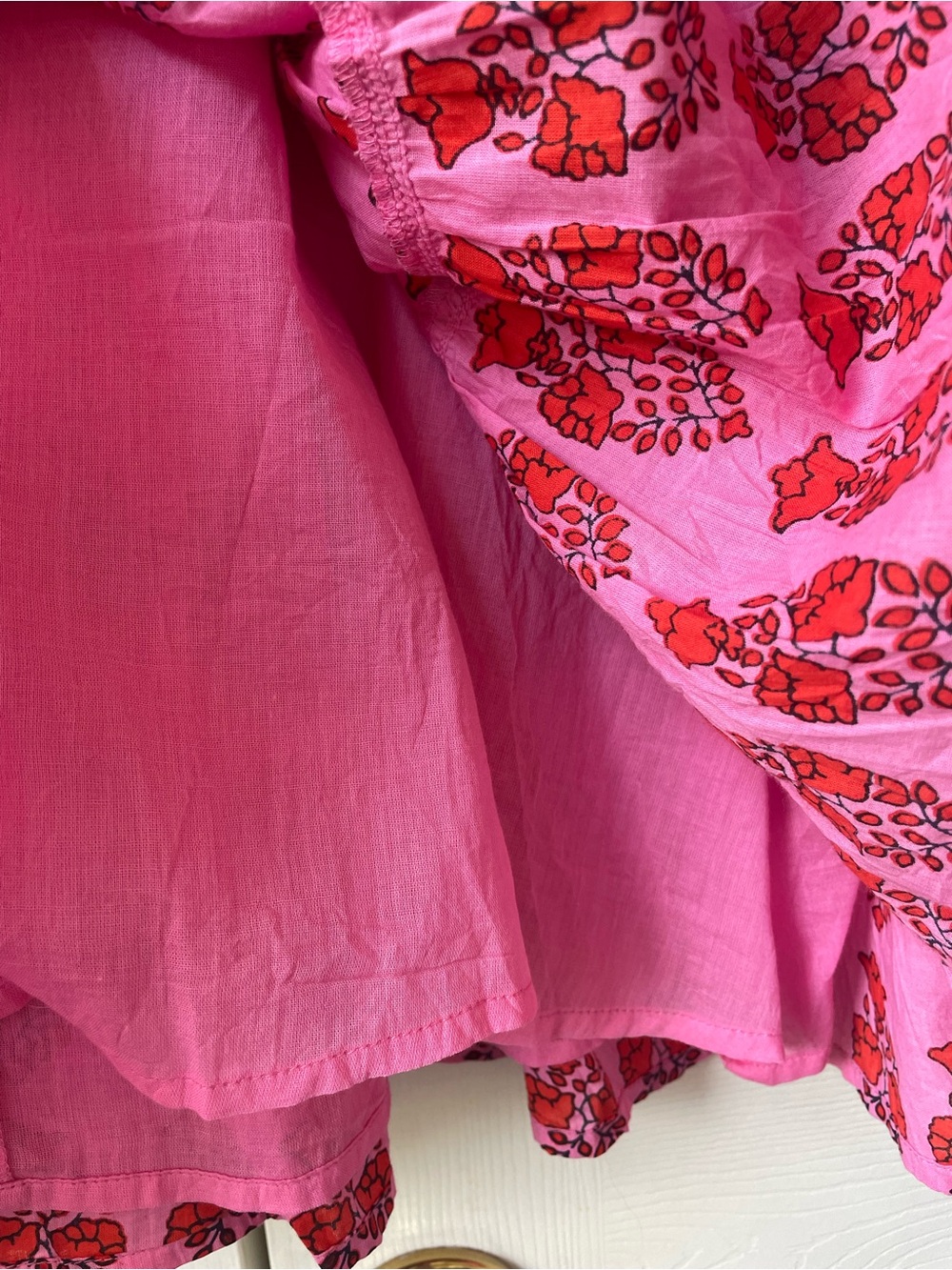 THML Pink Dress with Red Floral Print - Picture 3 of 4
